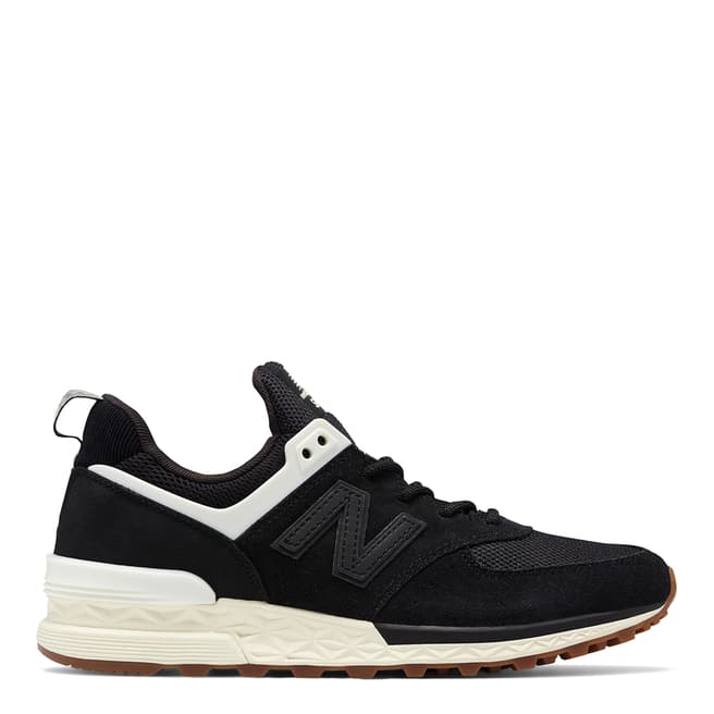 New Balance Women's Black Suede/Mesh 574 Trainers