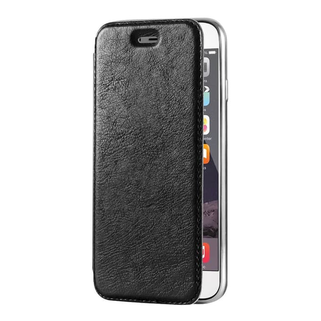 Confetti Protection Case -  Flip Cover - Black -Iphone 6+