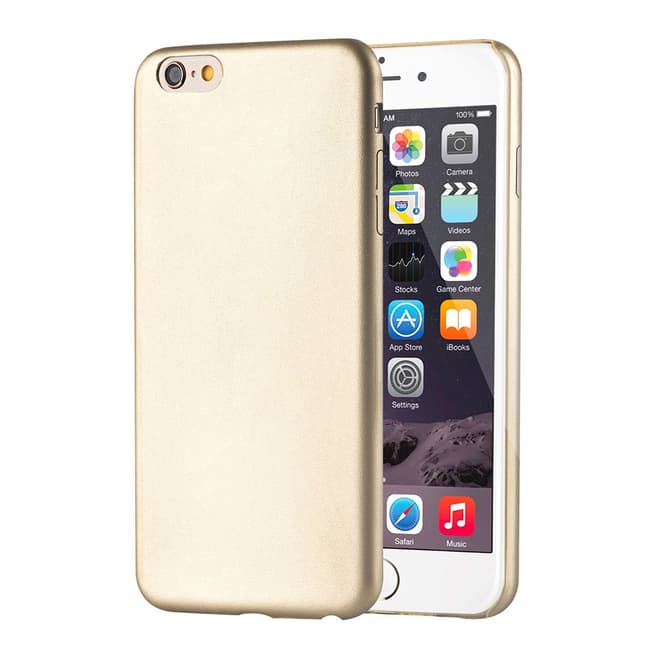 Confetti Leather Effect Pu - Protection Case -  Gold - iPhone 6+