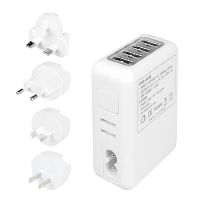 Confetti Universal Travel Charger Adapter - White