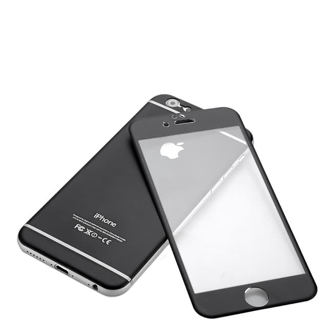 Confetti Front + Back Mirror Tempered Glass Protector - iPhone 6, Black