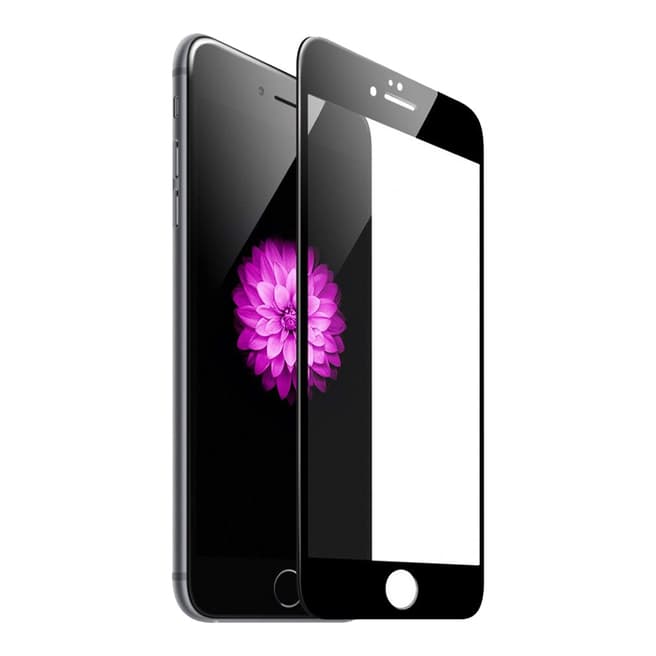 Confetti Premium Tempered 4D 'Full Coverage' Glass Screen, Black - iPhone 6 +