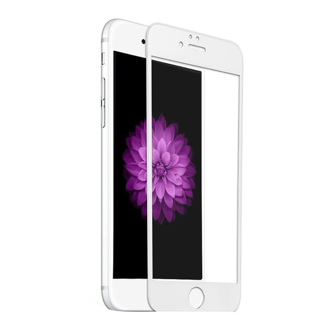 Confetti Premium Tempered 4D 'Full Coverage' Glass Screen - White - iPhone 7+/8+