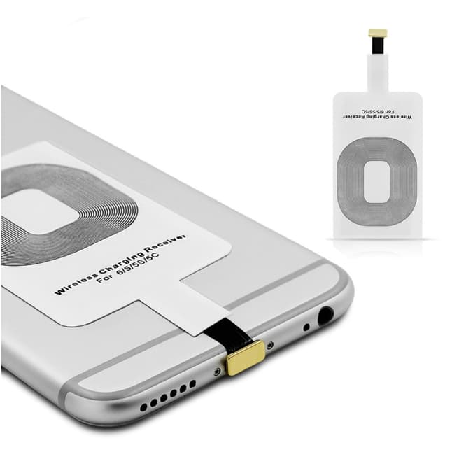 Confetti Wireless Charging Card Induction- iPhone 5/6/7, Black