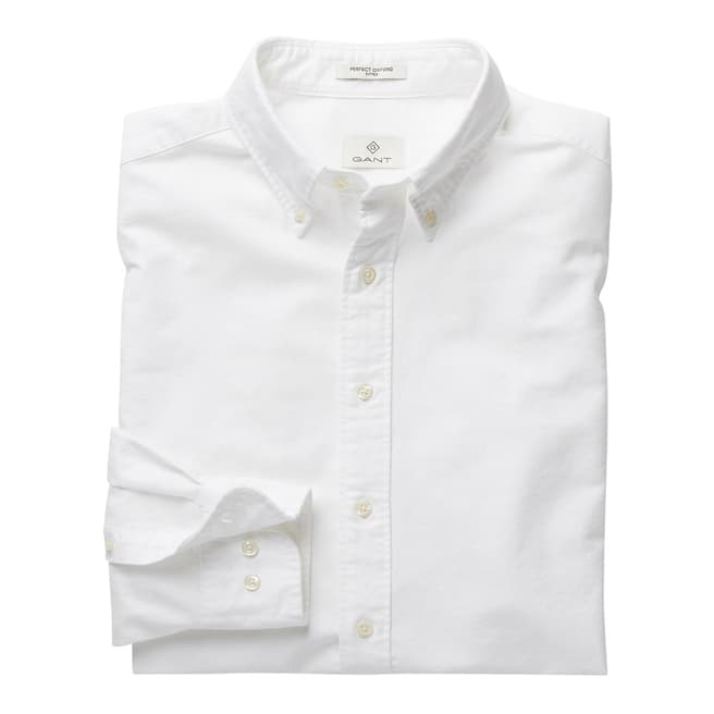 Gant White The Perfect Oxford Slim Cotton Shirt