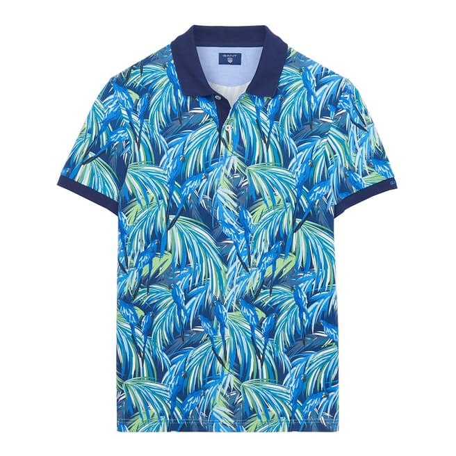 Gant Shadow Blue Jungle Parrot Pique Polo Shirt