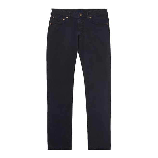 Gant Navy Regular Straight Mircotwill Jeans