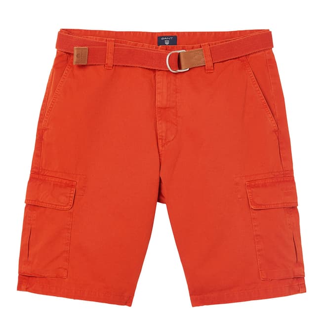 Gant Orange Belted Cargo Shorts