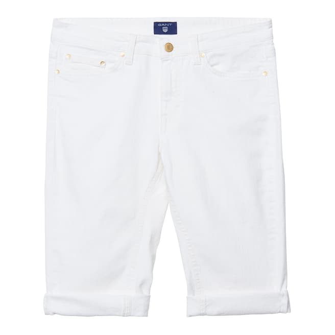 Gant White Bermuda Denim Shorts