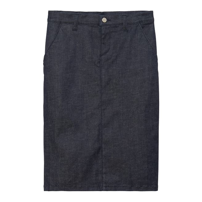 Gant Dark Blue Cotton Stretch Denim Pencil Skirt