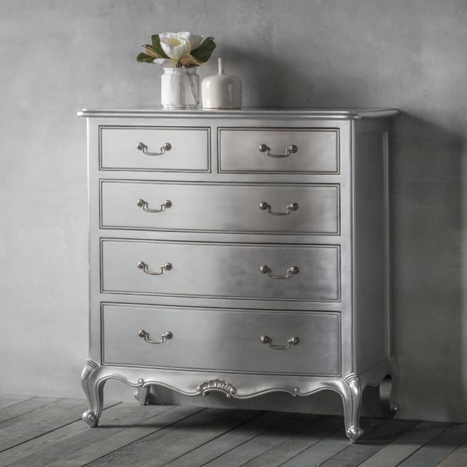 Gallery Living Stanal Chest of Drawers, Silver