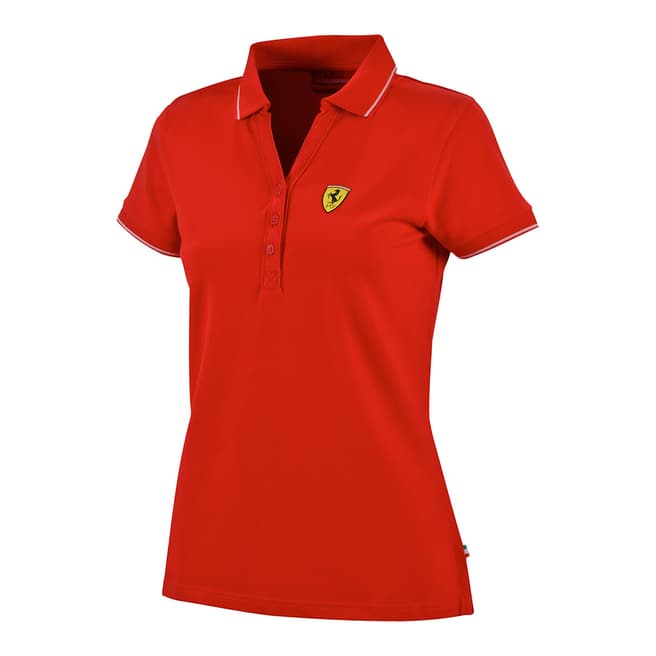 Scuderia Ferrari Women's Red Classic Polo