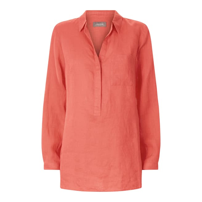 Jaeger Coral Linen Tunic