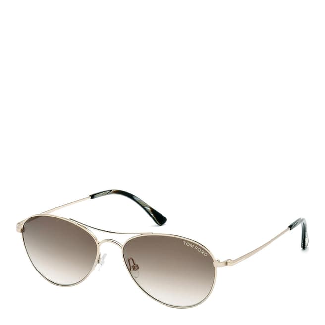 Tom Ford Unisex Rose Gold Oliver Sunglasses 56mm