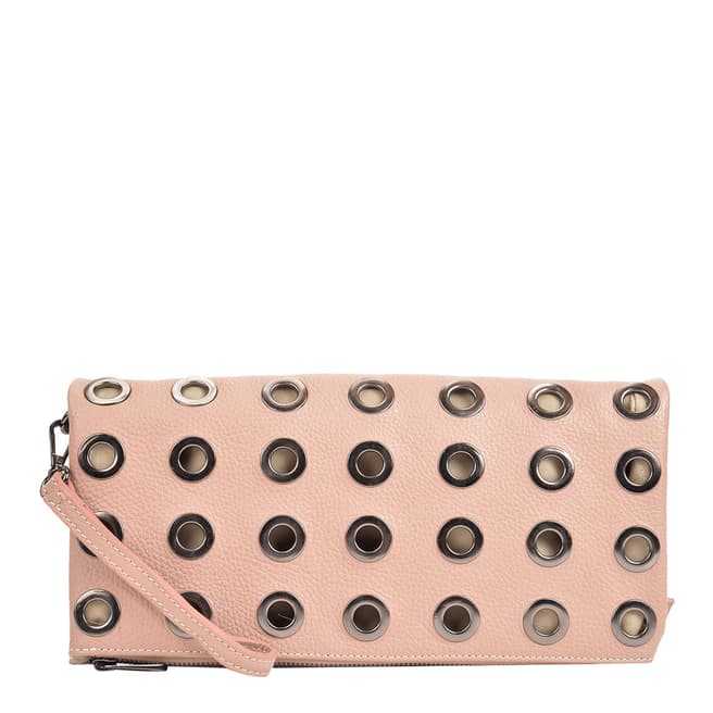 Sofia Cardoni Light Pink Leather Shoulder Bag