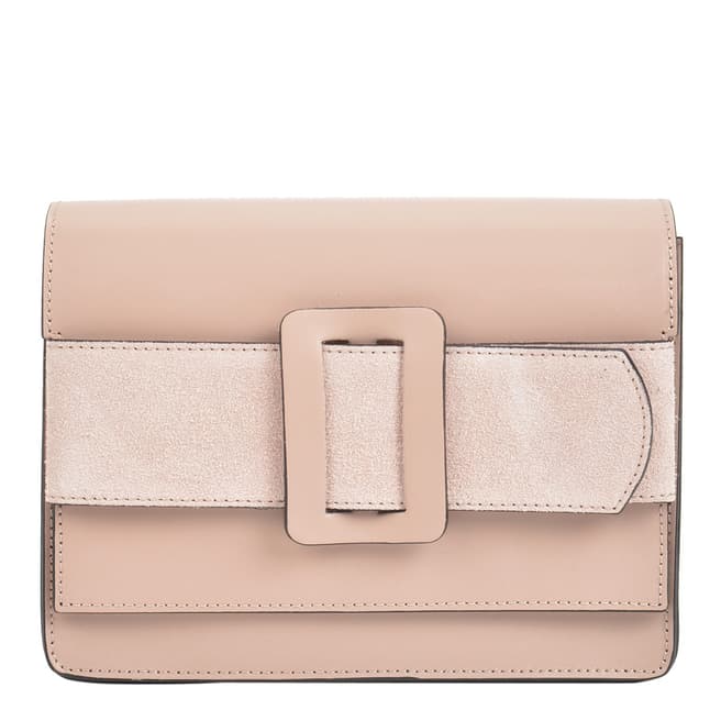 Sofia Cardoni Light Pink Leather Shoulder Bag