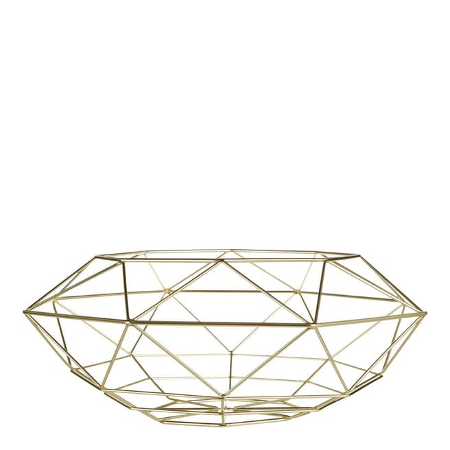 Premier Housewares Gold Finish Vertex Fruit Basket