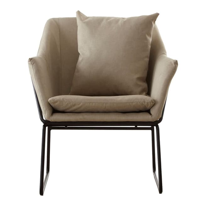 Premier Housewares Stockholm Stone Chair, Metal Legs