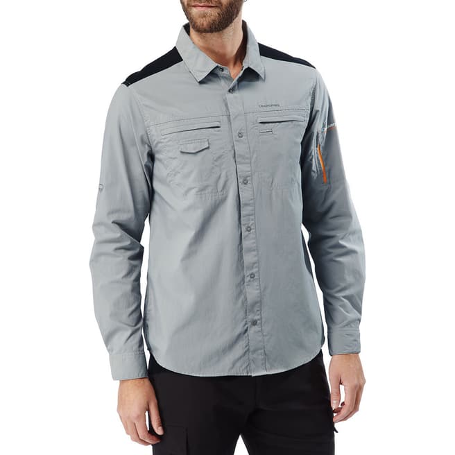 Craghoppers Men's Grey Long Sleeve Shirt