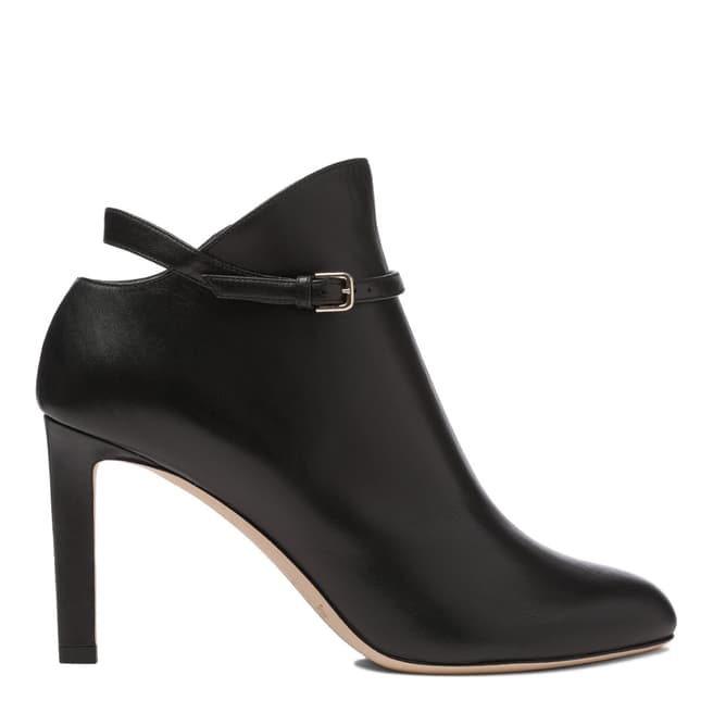 Jimmy Choo Black Shiny Smooth Leather Tor 85 Booties