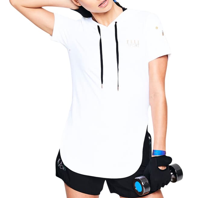 Elle Sport White Sports T-Shirt With Hood