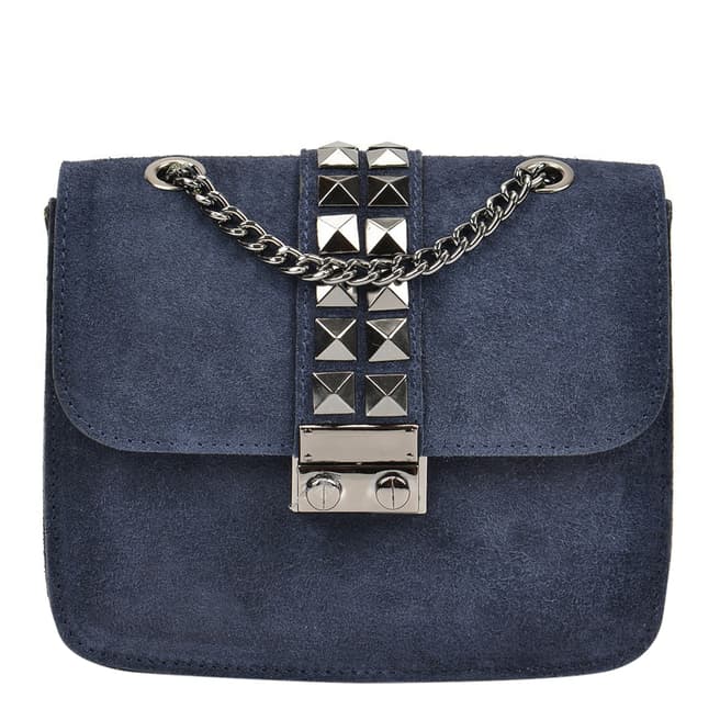 Mangotti Blue Leather Shoulder Bag