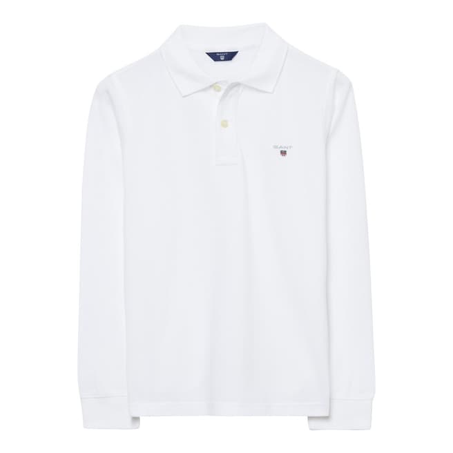 Gant White Original Pique Sweatshirt 