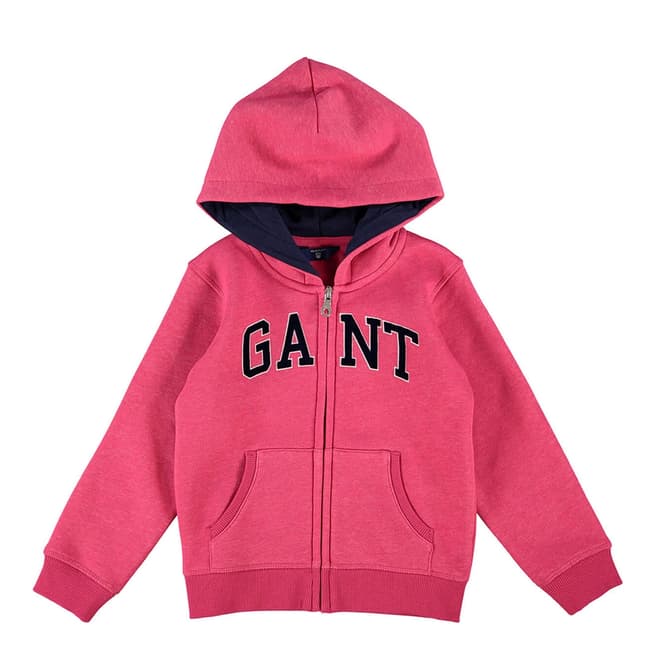 Gant Pink Full Zip Hoodie