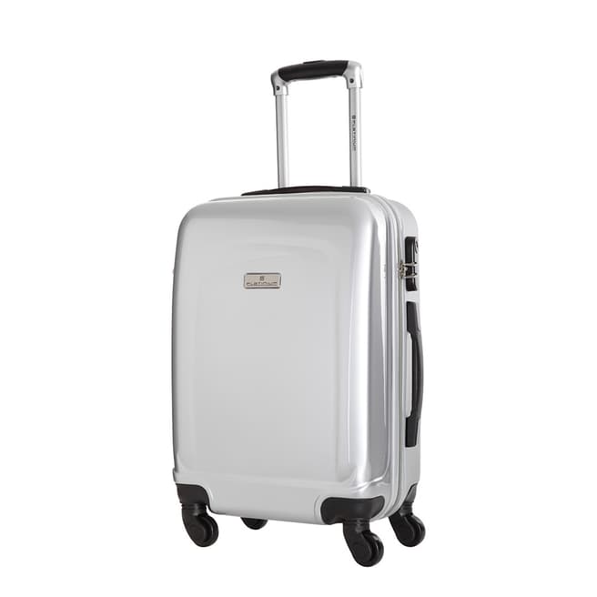Platinium Silver Clarks 4 Wheeled Suitcase 60cm