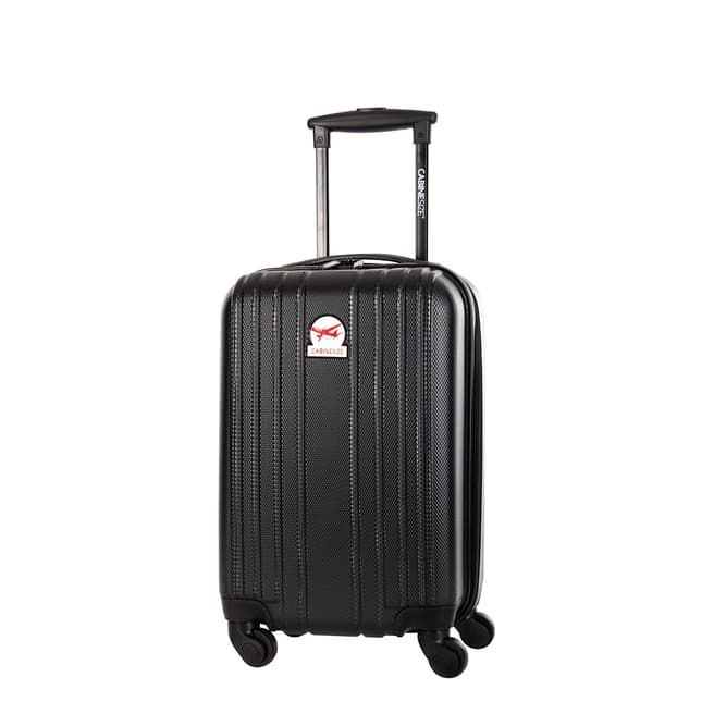 Cabine Size Black Angsana 4 Wheeled Cabin Suitcase 45 cm