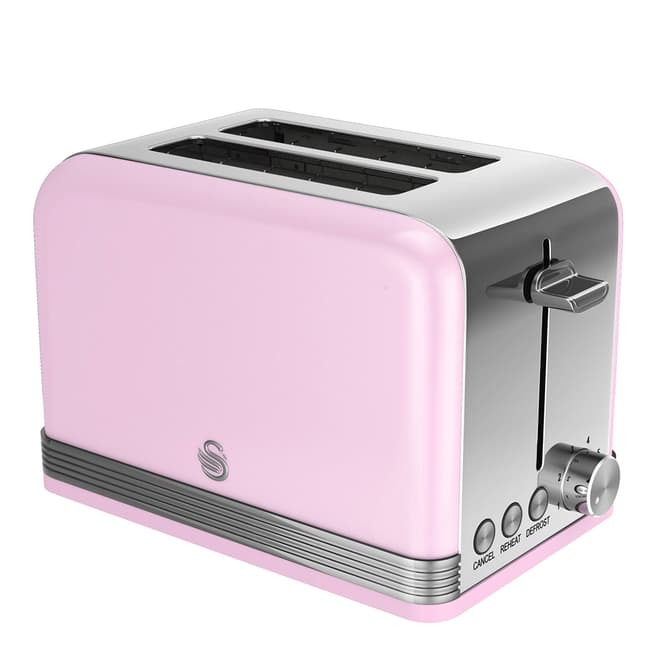 Swan Pink Retro 2 Slice Toaster