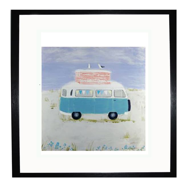 Hannah Cole Camping on the Dunes 35x35cm Framed Print