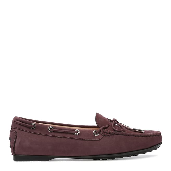 Tod's Women's Violet Suede City Gommino Moccasins