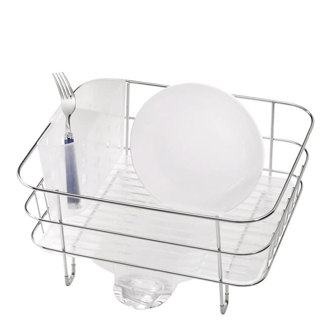 Simplehuman Wire Frame Dish Rack, Brushed Steel & Frosted Plastic