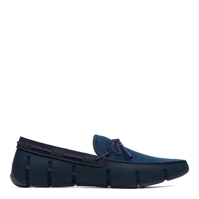Swims Men's Navy Braided Lace Loafer