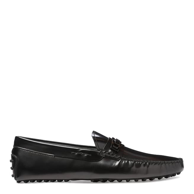 Tod's Men's Black Patent Leather Marco Clamp Loafers