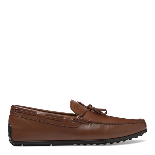 Tod's Men's Brown Leather Lace Tie Loafers