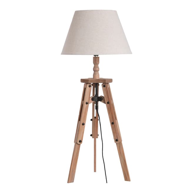 Hill Interiors Wooden Tripod Table Lamp