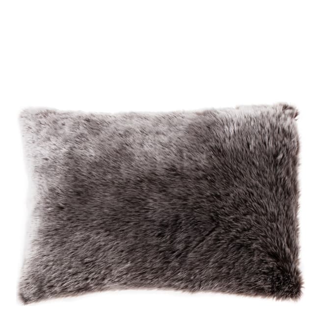 Gallery Living Brown Wolf Faux Fur Reverse Cushion 40x60cm