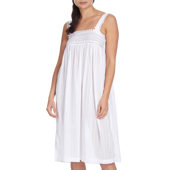 Cottonreal White Stripe Sho-Built Nightdress