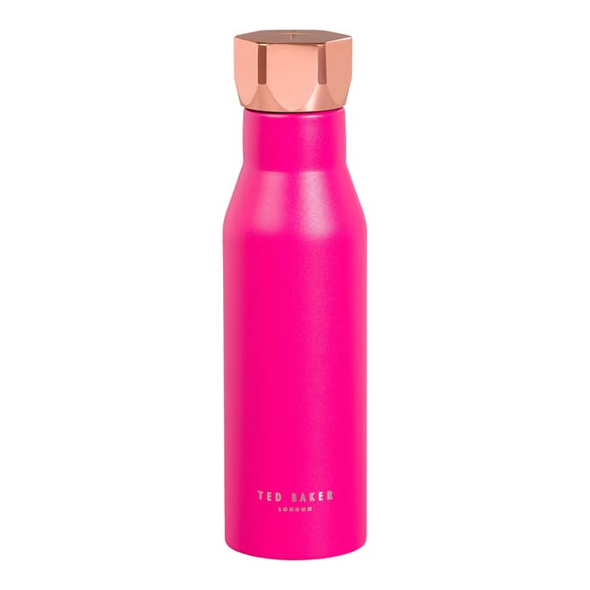Ted Baker Electric Pink Sapphire Water Bottle Hexagonal Lid