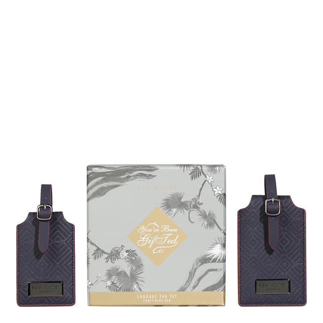 Ted Baker Blue Cadet Set of 2 Luggage Tags