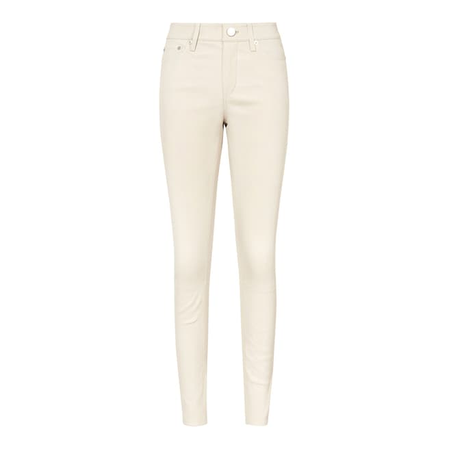 Reiss Off White Dani Leather Jeans