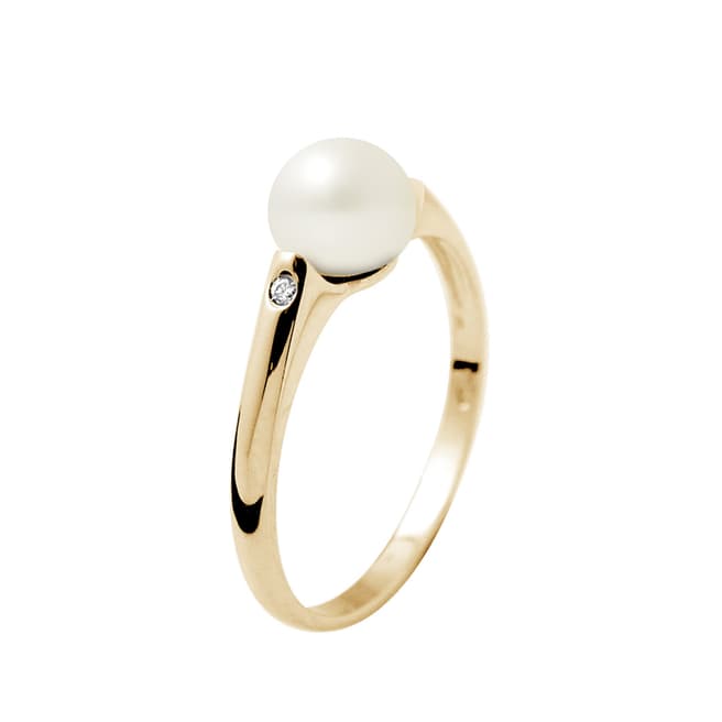 Mitzuko White/Gold Pearl Ring