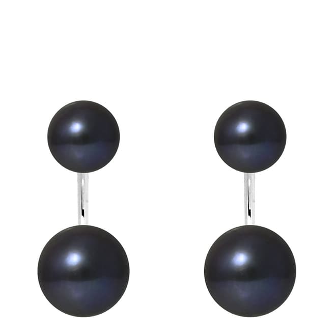 Mitzuko Black Double Pearl Earrings