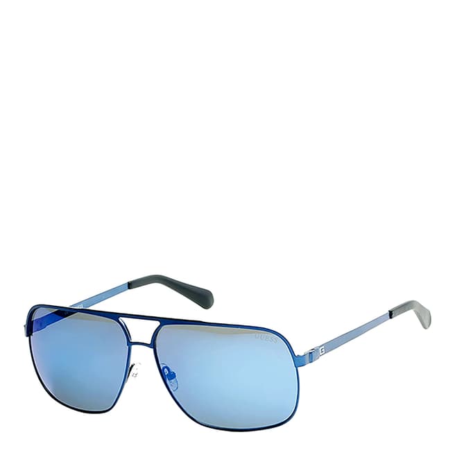 Guess Men's Matte Blue Sunglasses 63mm