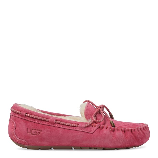 UGG Pink Sheepskin Dakota Swirl Moccasin Slippers
