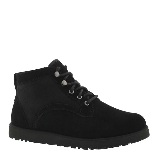 UGG Black Suede Bethany Lace-Up Boots