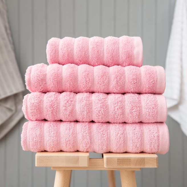 Deyongs Seville Ribbed Bath Towel, Pink