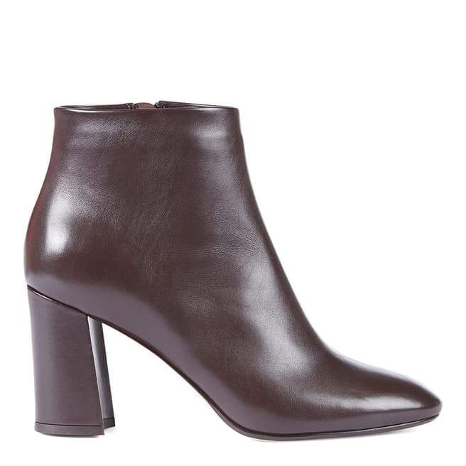 Hobbs London Chocolate Leather Hannah Ankle Boots